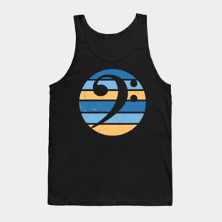 Bass Clef Vintage Distressed Tank Top